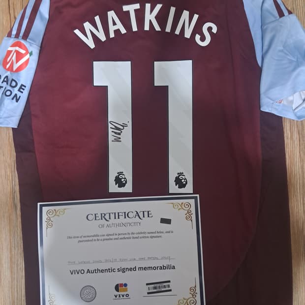 아스톤 빌라 왓킨스 사인 유니폼+인증서 판매