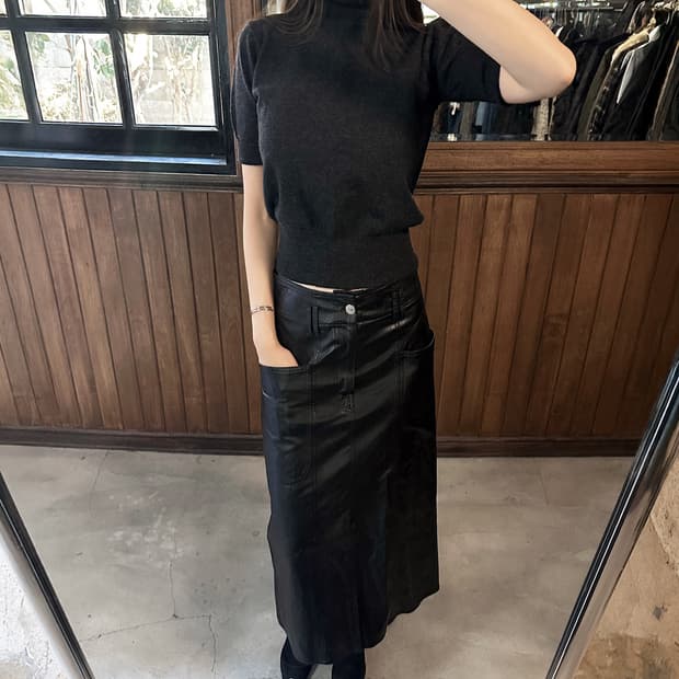 ISABEL MARANT ETOILE leather long skirt