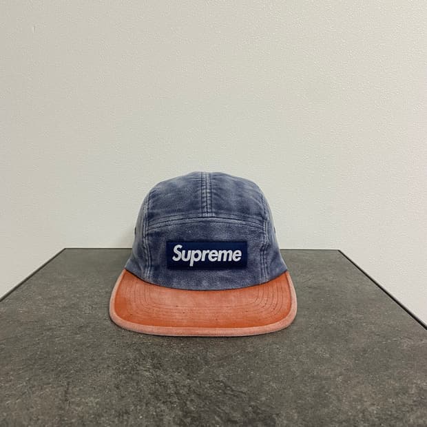 (OS) 슈프림 박스로고 캠프캡 모자 투톤 네이비