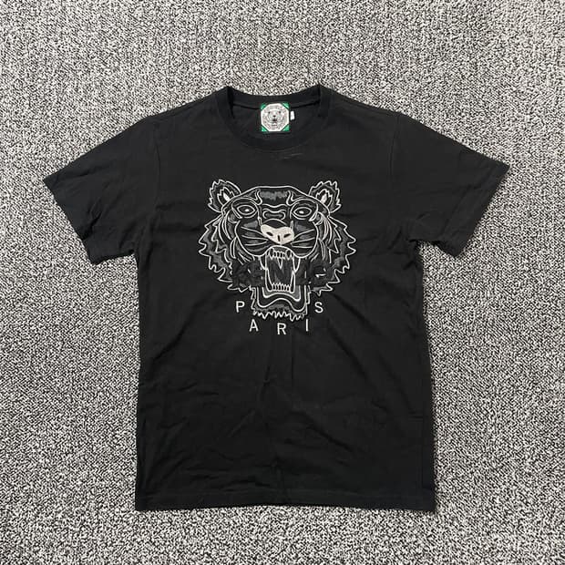 빈티지9. 겐조 KENZO 타이거 반소매 반팔 블랙 티셔츠