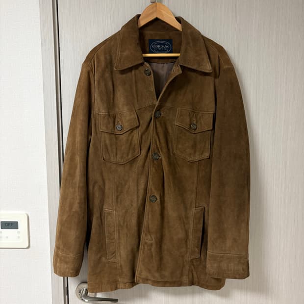 빈티지 스웨이드 하프 코트 가죽 자켓 100-105