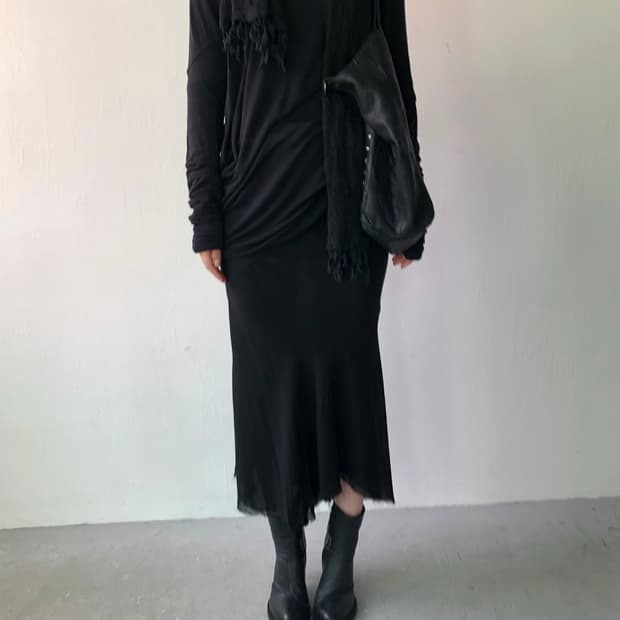 릭오웬스 08SS ‘Creatch 실크 스커트