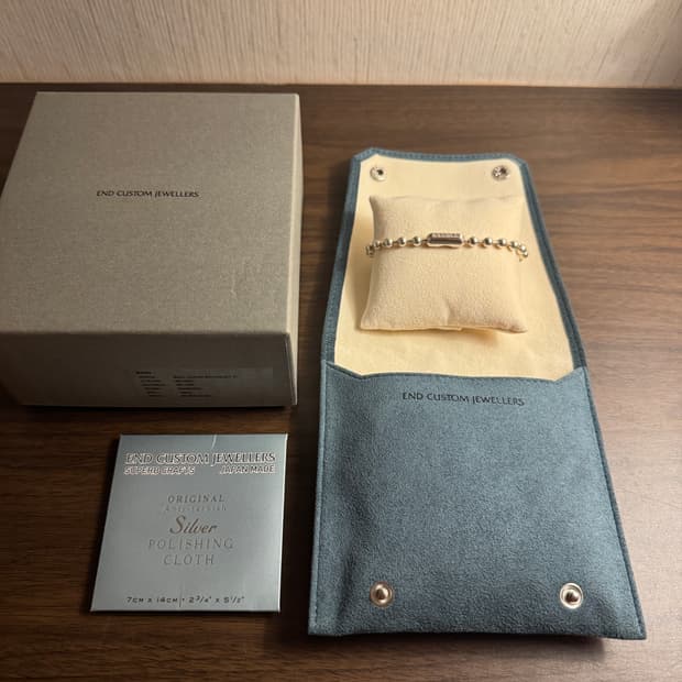 END CUSTOM JEWELLERS 5다이아 실버 볼체인 팔찌