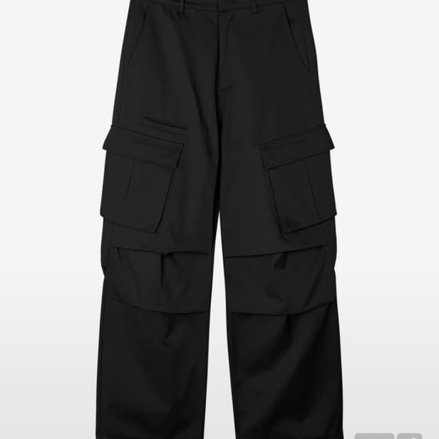 노이즈 와이드 파라슈트 팬츠