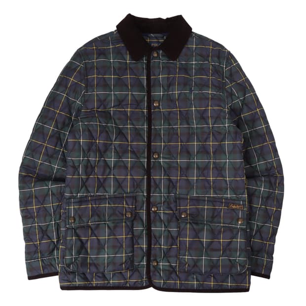 폴로 랄프로렌 플레이드 체크 카코트 퀄팅 자켓