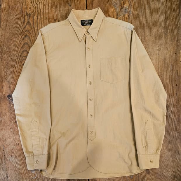 더블알엘 워싱 코튼 셔츠