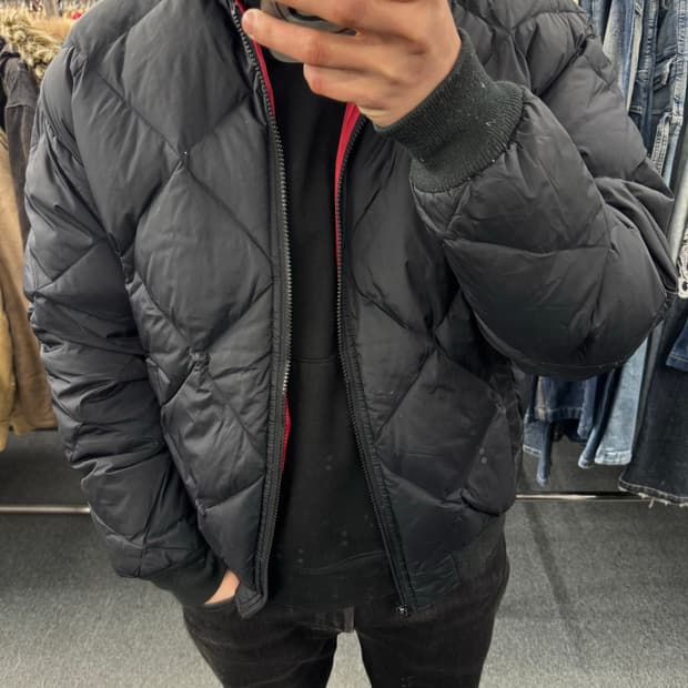 S)울리치 빈티지 다이아 패턴 퀄팅 패딩(지퍼X)