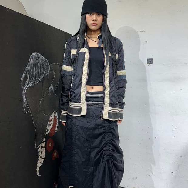 돌체 앤 가바나 00s 라이더 트랙 자켓 고딕 점퍼 M