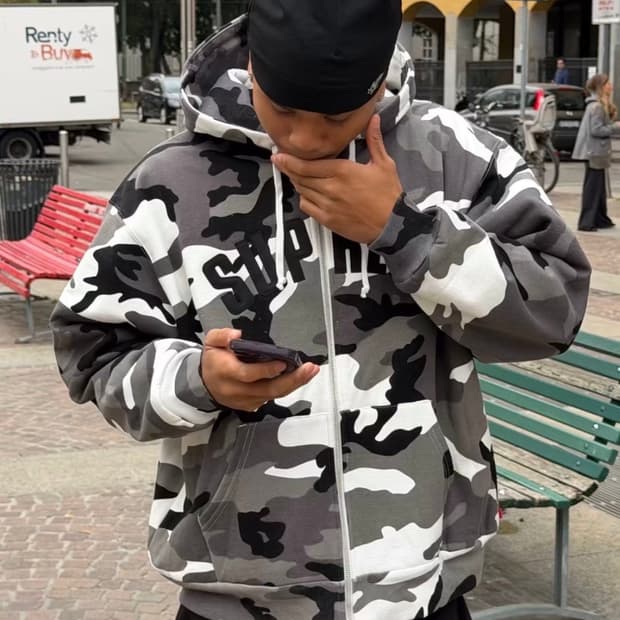 슈프림 아크 써멀 후드 집업 카모