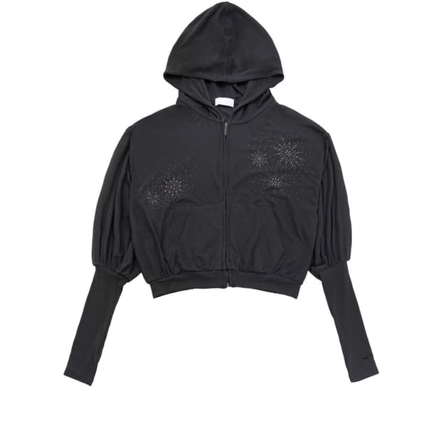 웻태그 워머 집업 후디 차콜