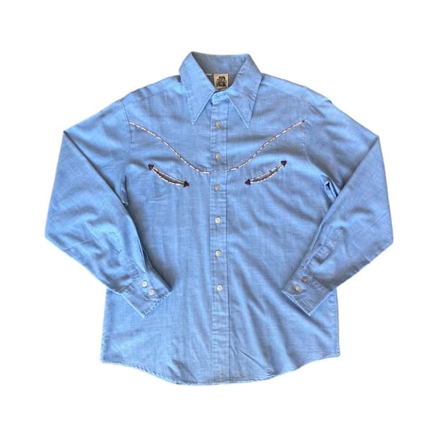 70-80s Kennington chambray western shirt