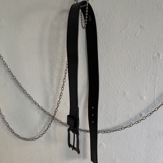 디올 옴므 버클 스터드 벨트