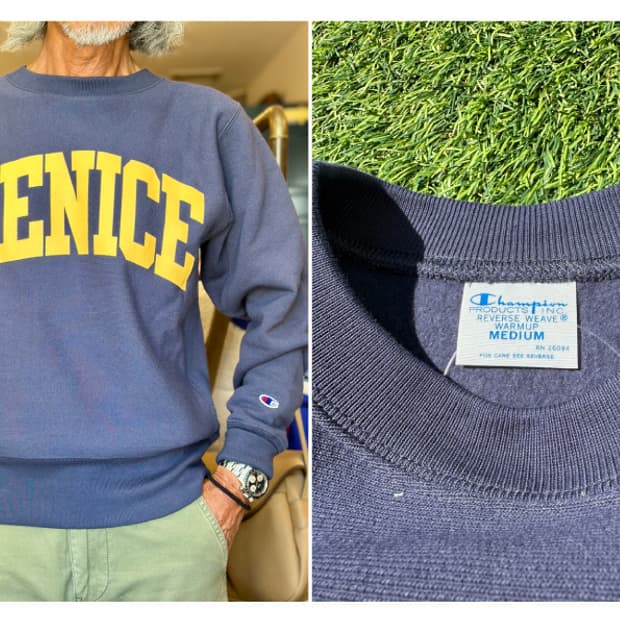 [L] 챔피온 재팬 리버스 위브 VENICE 크루넥 스웻셔츠 다크네이비