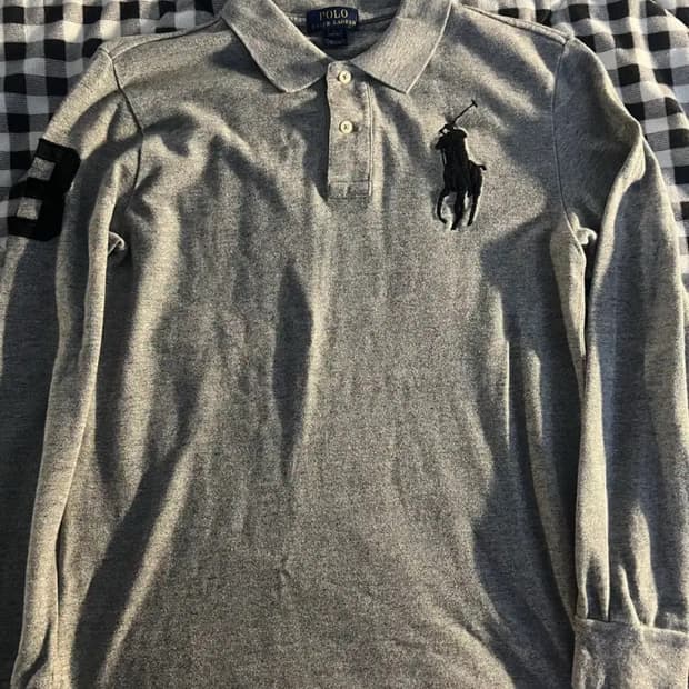 폴로 랄프로렌 빅포니 긴팔 카라티 그레이
