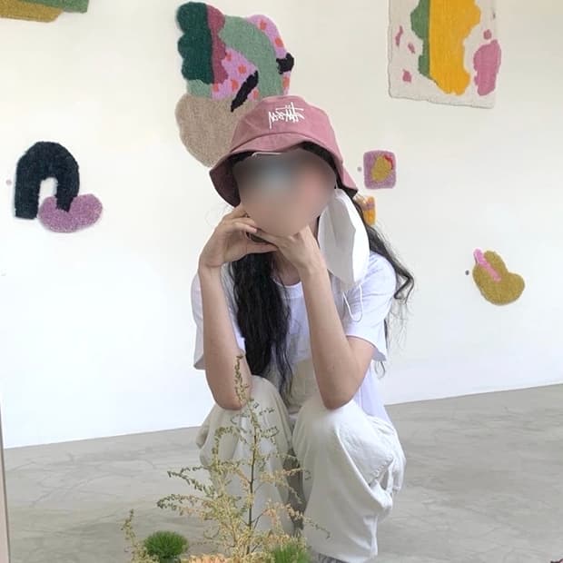 스투시 로즈 핑크 버킷햇 L/XL 사이즈