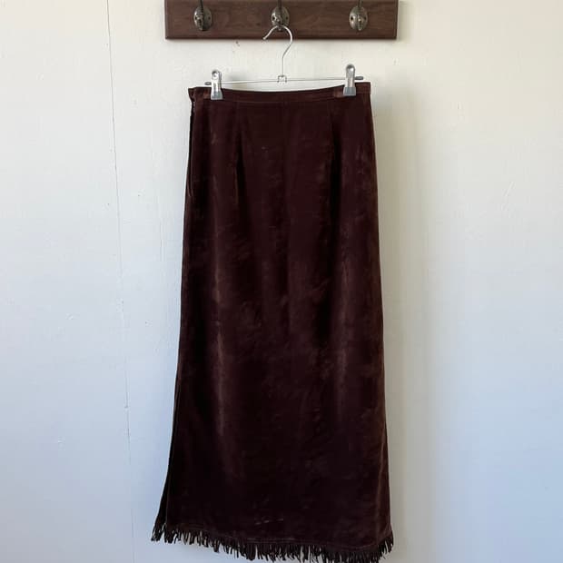 PENDORA 벨벳 롱 스커트