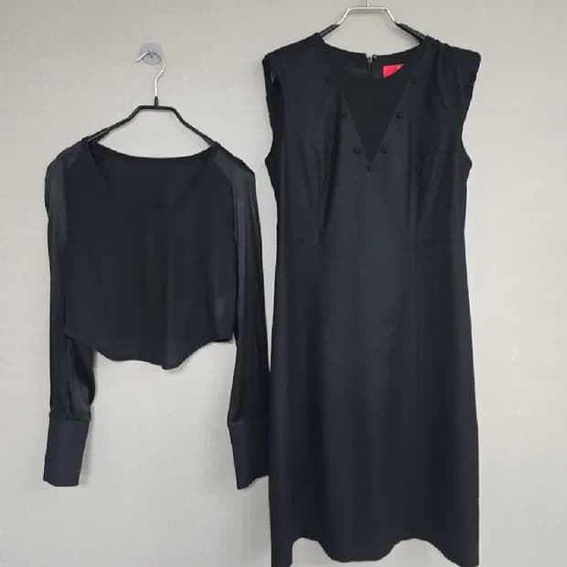 구호 모직원피스 + 블라우스 세트