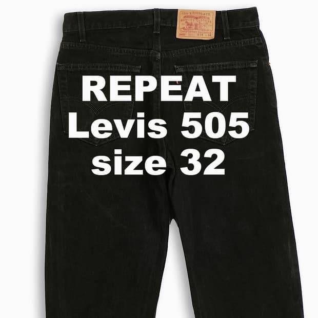 빈티지 리바이스 505 흑청 90s USA 32 인치 LV5053426