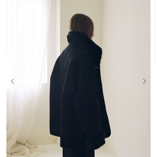 REVERSIBLE SHEARLING COAT [BLACK]