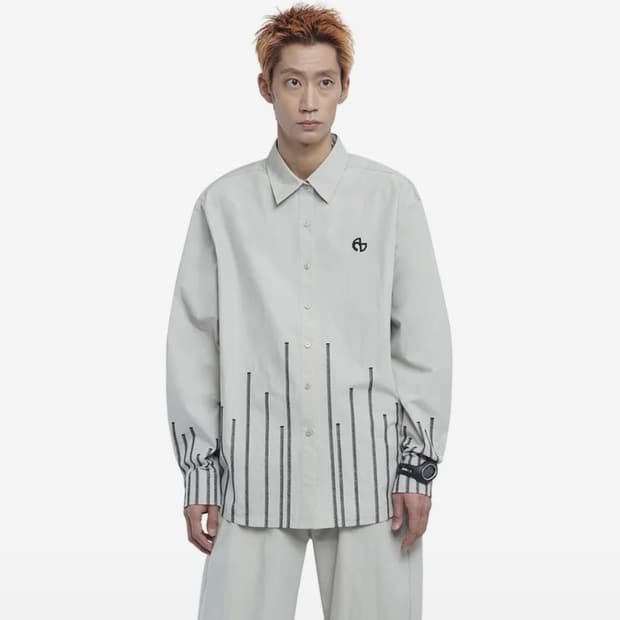 노매뉴얼 셔츠 그레이