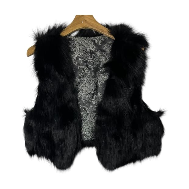 [VTG] 빈티지 폭스퍼 블랙 베스트