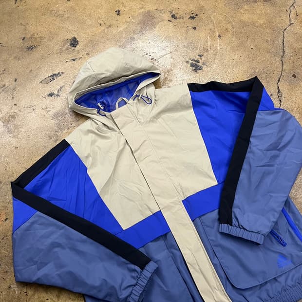 [정품/XL] 아디다스 컬러블록 후드 바람막이 자켓 b16