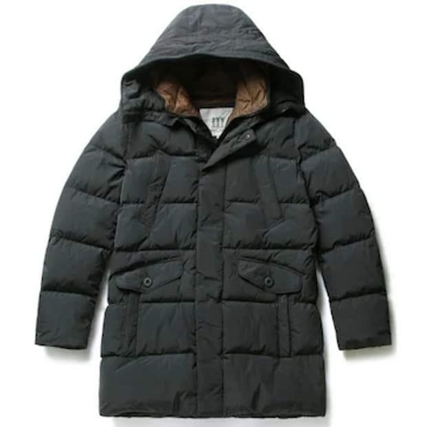 헨리코튼 허버트 구스다운 파카 패딩 M 95 다크그레이