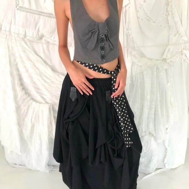 파우닝133 도트 베스트 일본 빈티지