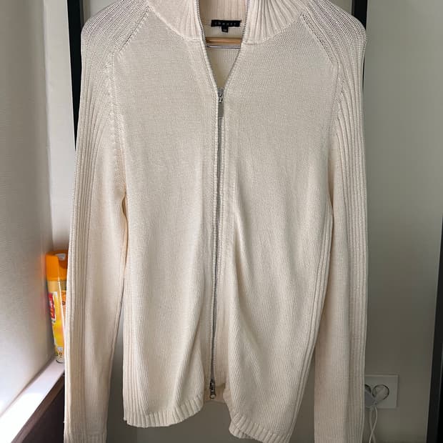 Theory 아이보리 니트집업