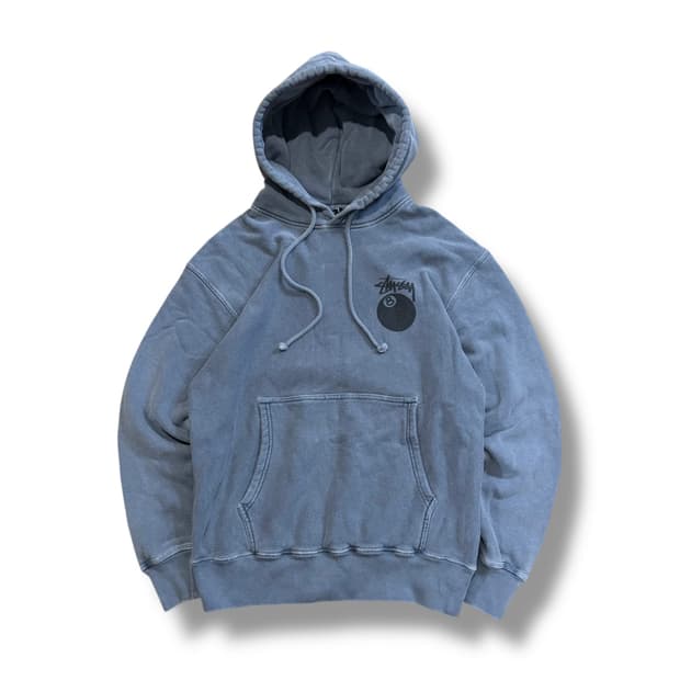 Stussy 8볼 후드 피그먼트 다이드 네이비