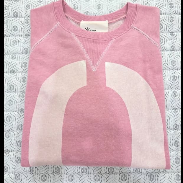 분홍색 O자 맨투맨 티셔츠 ~55반