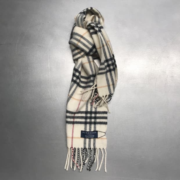 버버리 정품 캐시미어 머플러 아이보리