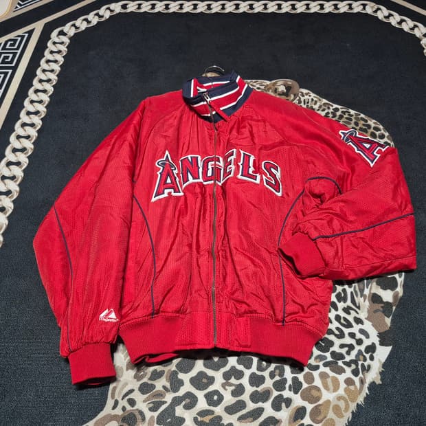 00's 마제스틱 X MLB LA 에인절스 덕아웃 오왼 자켓 L