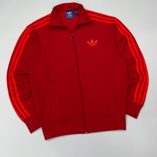 Adidas 아디다스 파이어버드 레드 오렌지 삼선 트랙탑 져지