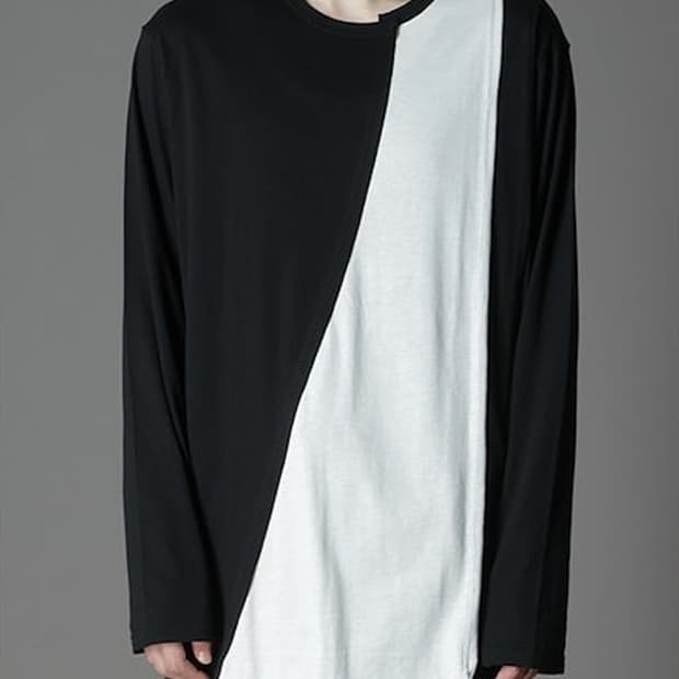 새상품 Ground Y 요지야마모토 콤비 블럭 롱슬리브 3size