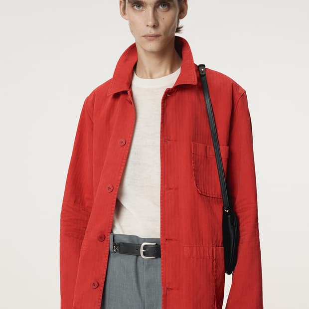 렉토 25FW 가먼트 다이드 워크자켓 레드