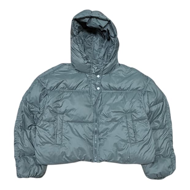 (W) 다크그레이 푸퍼 크롭 숏패딩