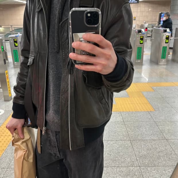 old gap lambskin jacket