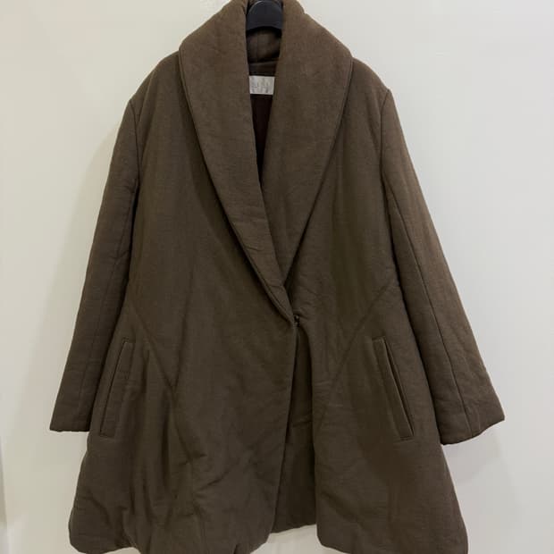 한섬 sjsj 브라운 패딩 코트 정품