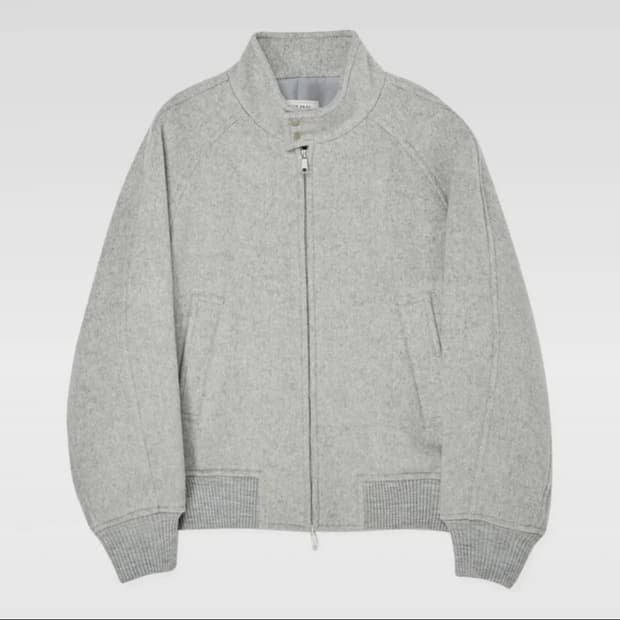 에프터프레이 캐시미어 해링턴 블루종