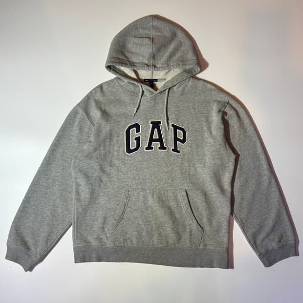 GAP 그레이 빅 로고 후디