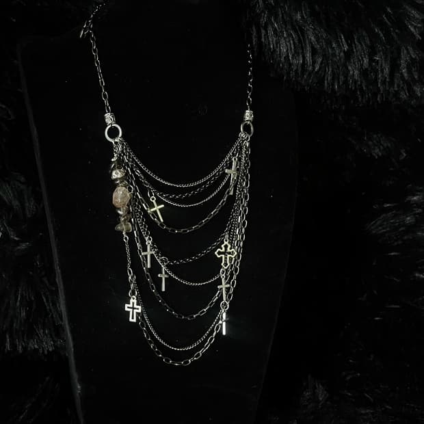 Layering cross custom necklace 
