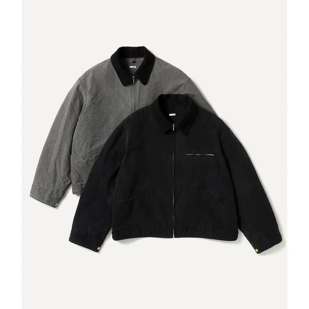 [2] 아프레쎄 빈티지 실크 코튼 디트로이트 자켓 블랙