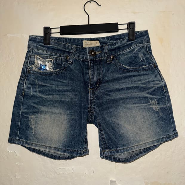 “HAMO JEANS” vintage wash denim pants