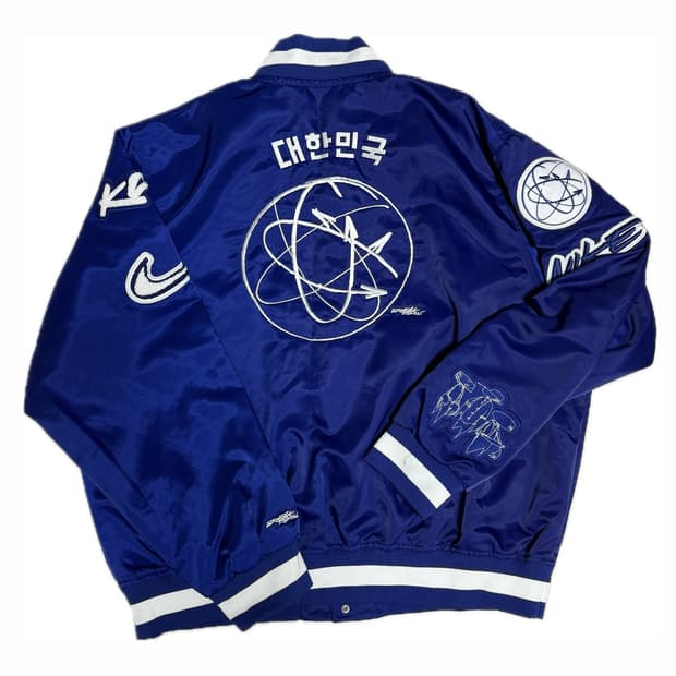 나이키 대한민국 새틴 바시티 자켓