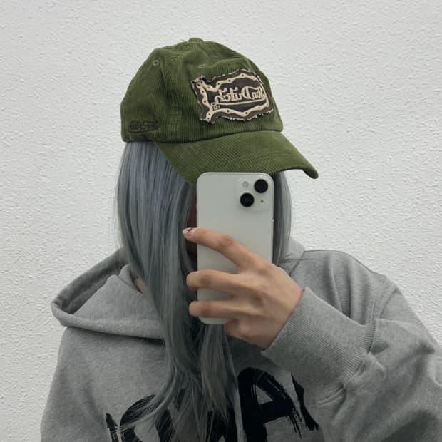 본더치 y2k 말차맛 코듀로이 볼캡