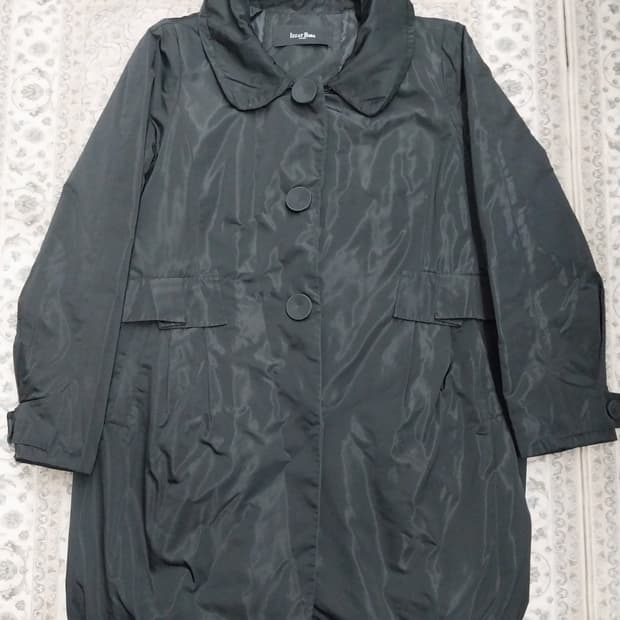 IZZAT BABA 블랙 여성 경량 트렌치코트(55반-66까지)