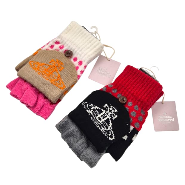 비비안웨스트우드 핑거리스&벙어리 울 장갑