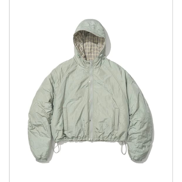 파르티멘토 리버시블 후드 윈드브레이커 - 민트 그레이
