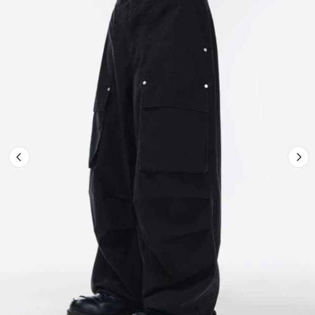 스켈리웩 워시드 카고팬츠 블랙 s